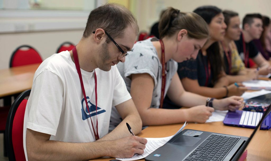 The College of Animal Welfare Students in a classroom